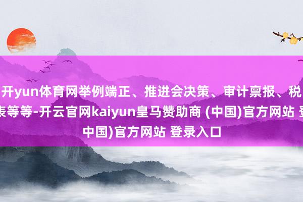 开yun体育网举例端正、推进会决策、审计禀报、税务禀报表等等-开云官网kaiyun皇马赞助商 (中国)官方网站 登录入口